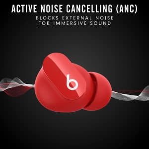 Beats Studio Buds – Audífonos inalámbricos con cancelación de ruido, rojo