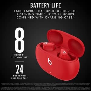 Beats Studio Buds – Audífonos inalámbricos con cancelación de ruido, rojo