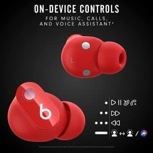 Beats Studio Buds – Audífonos inalámbricos con cancelación de ruido, rojo