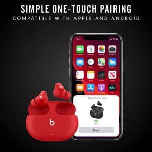 Beats Studio Buds – Audífonos inalámbricos con cancelación de ruido, rojo